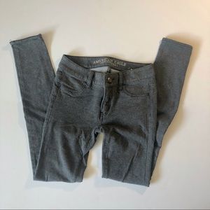 AEO super stretch jegging, gray, EUC